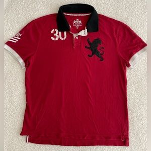EXPRESS Men’s Red/Black Logo Polo. Size XL